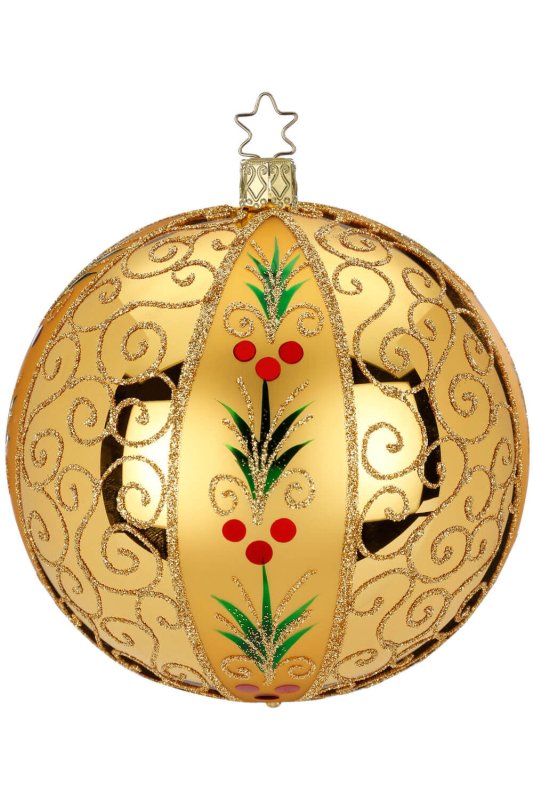 (image for) Evergreen, Ball 10cm, inkagold