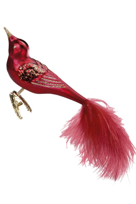 (image for) Festive Bird, darkred matt