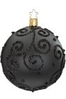 (image for) Ball 10 cm, Barocco, black matt