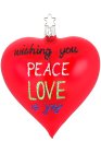 (image for) Heart, Peace, Love & Joy, red matt