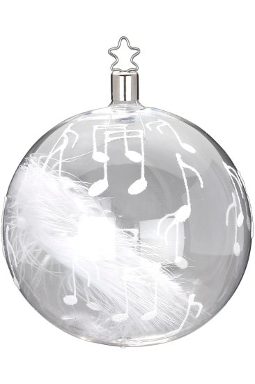 (image for) Ball 8 cm, Music & Feather, transparent