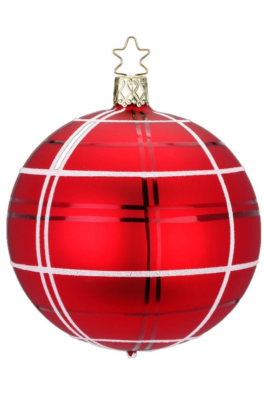 (image for) Ball Dressy Check 8cm Red Matte