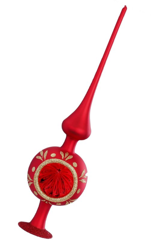 (image for) Reflector Finial Drops Reflections 13' Red Matte