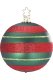 (image for) Ball Happy Stripes 8cm Fir Green Matte