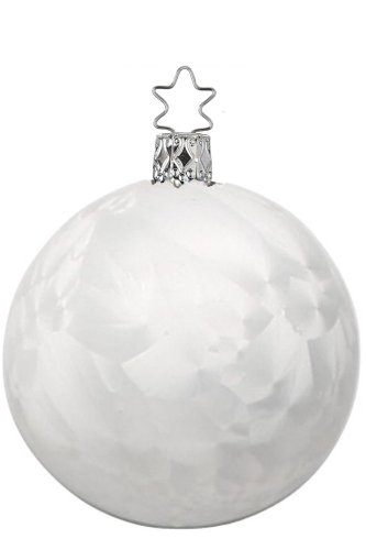 (image for) Ball 8cm White Ice Lacquer