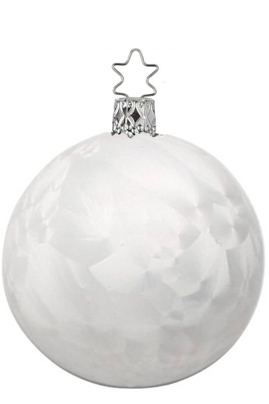 (image for) Ball 8cm White Ice Lacquer