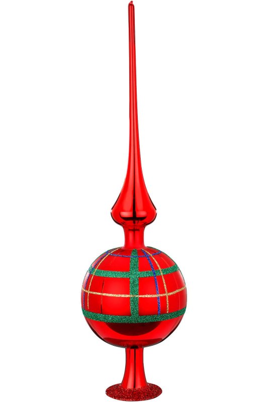 (image for) Finial 14" Squared red Shiny