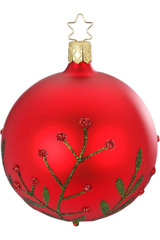 (image for) Ball 8cm Wildflowers Red Matte