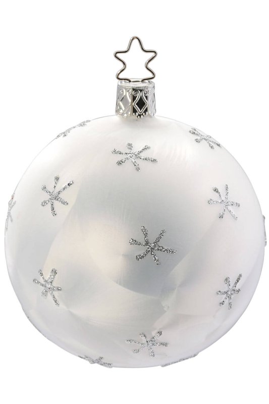 (image for) Polar Star Kugel, 8cm, Silver and White