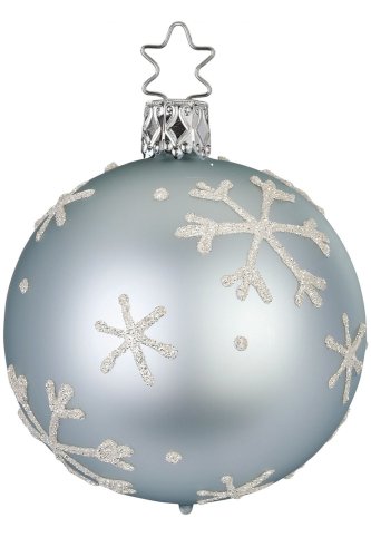 (image for) Ball Snowflakes Arctic Blue Matte