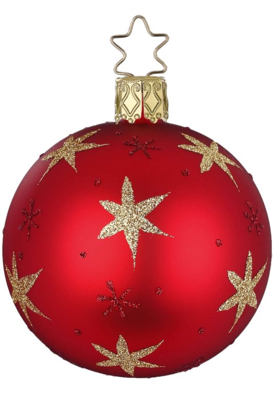 (image for) 6cm Ball Sparkling Sky, red matt