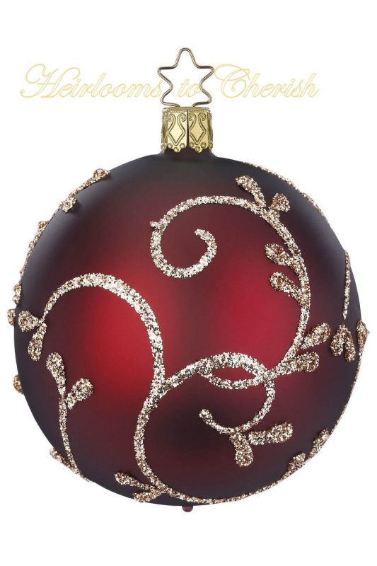 (image for) 8cm Ball Rococo, dark red