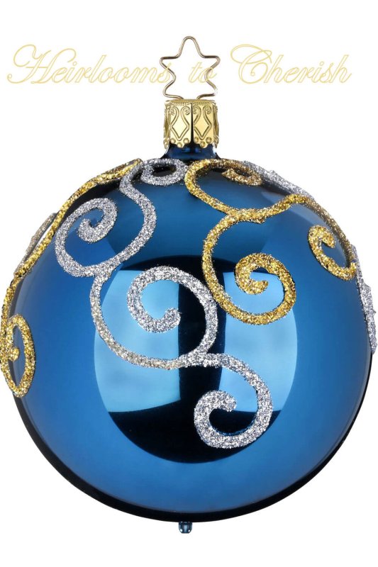 (image for) 8cm Ball Angel's Dance, turquoise blue shiny