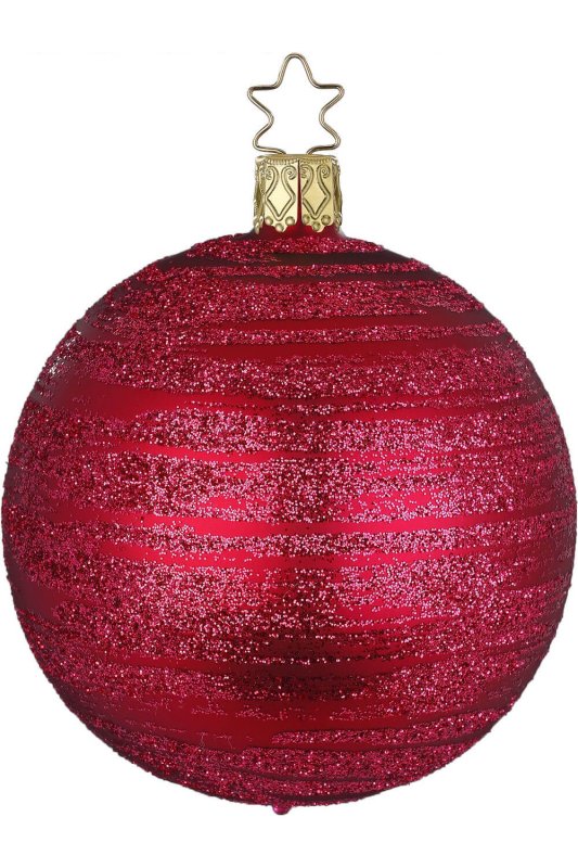 (image for) 8cm Ball Hoarfrost, red matt