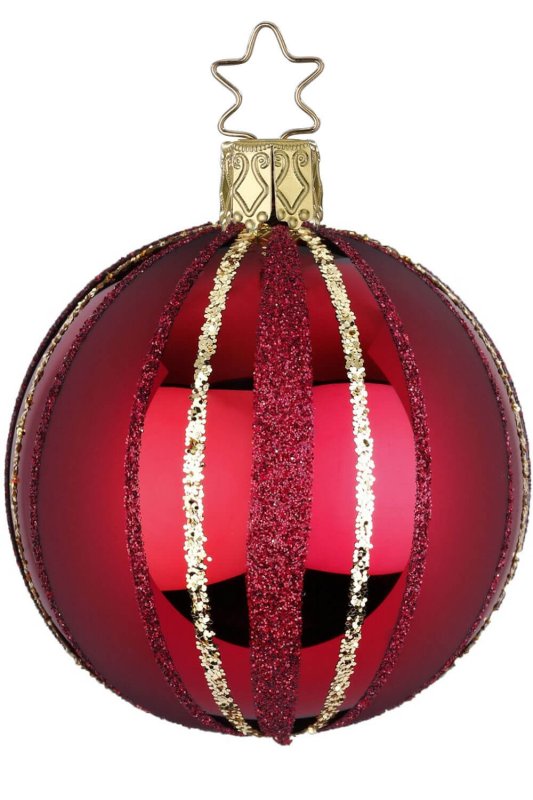 (image for) Ball Stripes, 6cm, Oxblood Shiny