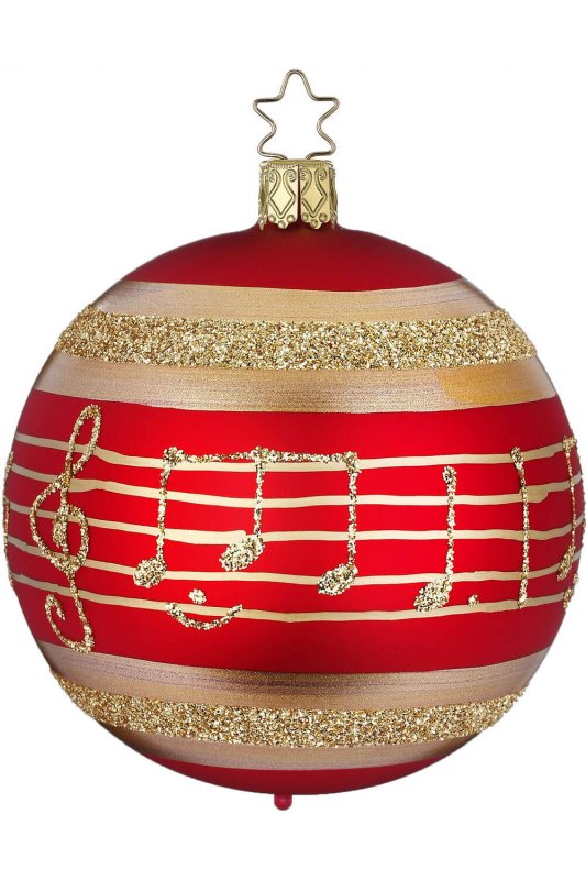 (image for) Ball 8cm Christmas Melody, Red Mate