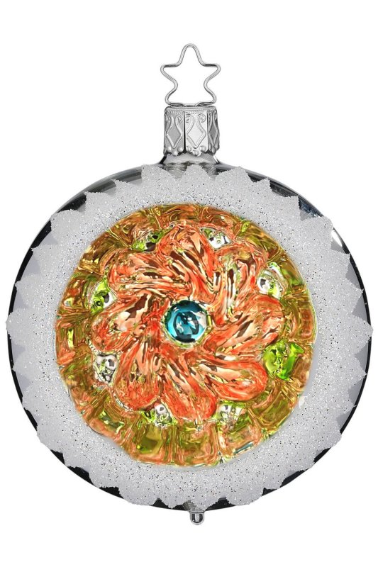 (image for) Reflector Snow Flurry, 8cm, silver shiny, Aqua Peach Lemon-lime