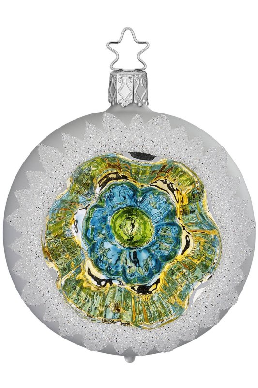 (image for) Reflector Snow Flurry, 8cm, white matt, Green Aqua Gold