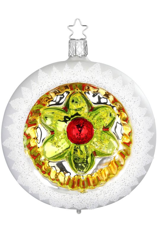 (image for) Reflector Snow Flurry, 10cm, white matt, Red Lemon-lime Gold
