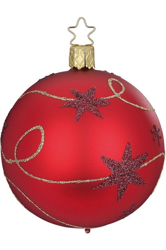 (image for) Star Ribbon, red matt, 8cm