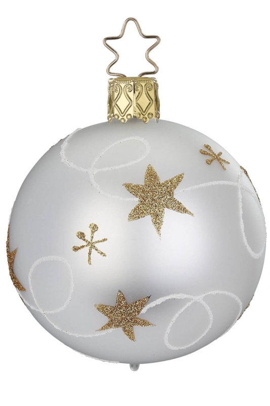 (image for) Star Ribbon, white matt, 6cm