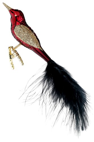 (image for) Clip-On Bird Golden Wing Burgundy