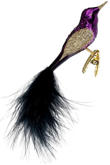 (image for) Clip-On Bird Elegant Feathers Violet