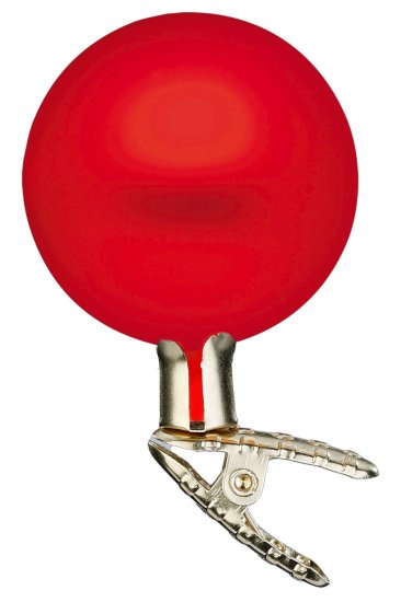 (image for) 6cm Ball on Clip Red Matte