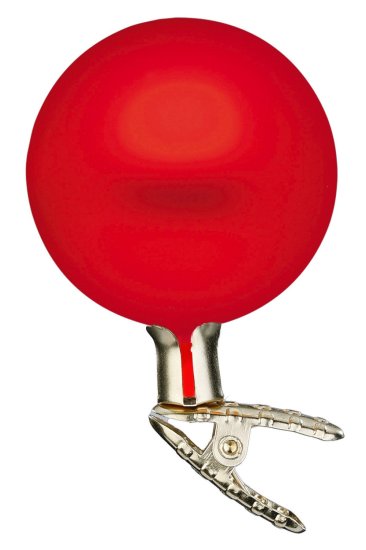 (image for) 8cm Ball on Clip Red Matte