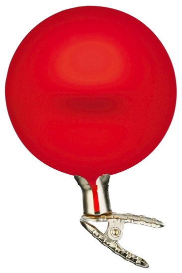 (image for) 10cm Ball on Clip Red Matte