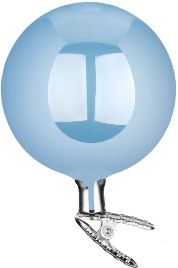 (image for) 10cm Ball on Clip Azure Pearl