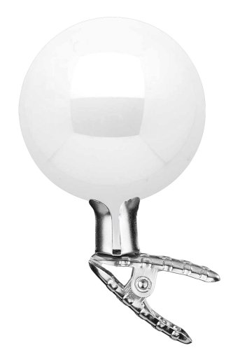 (image for) 6cm Ball on Clip Porcelain White Pearl