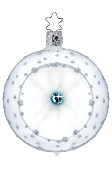 (image for) 8cm Reflector Snow Crystal Porcelain White Pearl