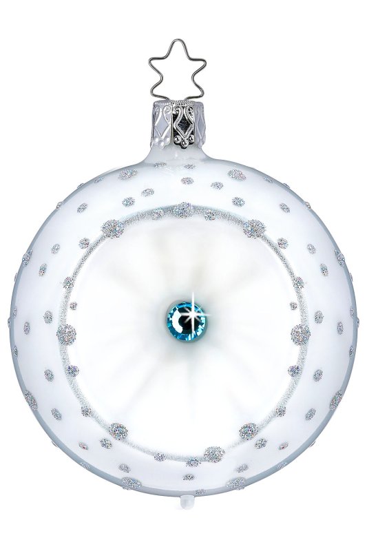 (image for) 8cm Reflector Snow Crystal Porcelain White Pearl