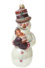 (image for) Pearlized Snowman with Gingerbread Ornament