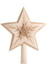 (image for) Papermache' Tree topper "Large Binary Star" antique white