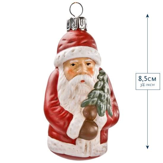 Modal Additional Images for Papiermach Ornament *Santa* Red
