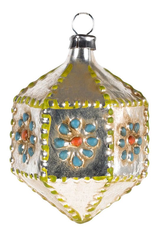 (image for) Mini Ornament Hexagon with knobs, blue