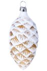 (image for) Cone with snowglitter, antique white