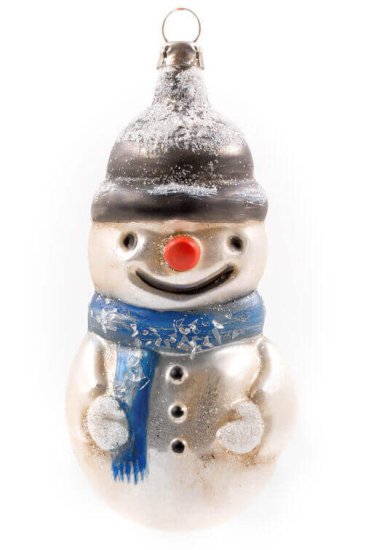 Snowman with scarf with glitter