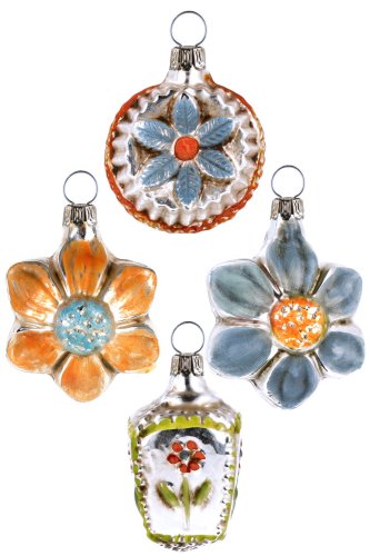 (image for) Flower Basket - Set of 4 Ornaments