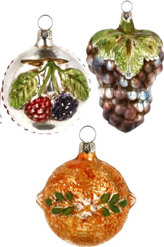 (image for) Fruit Basket - Set of 3 Ornaments