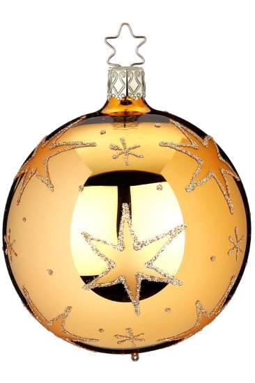 (image for) Ball, 8cm Twinkling Stars, Inkagold Shiny Kugel