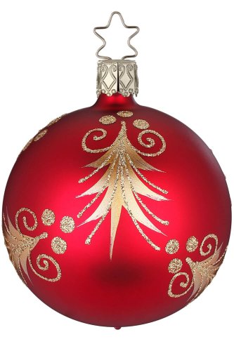 (image for) Ball, 6cm Festive Fir, Oxblood Matte Kugel