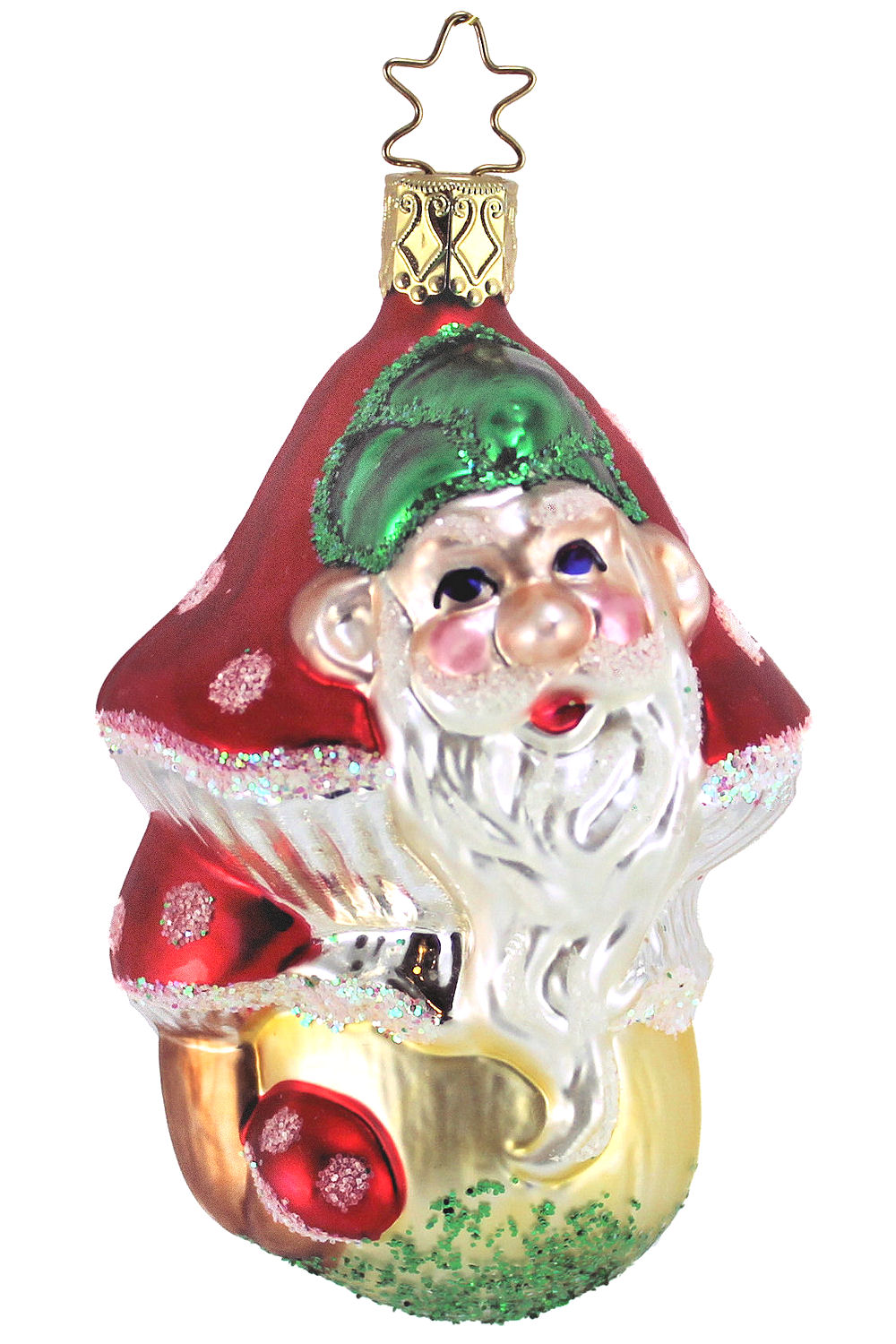 Details about   Inge's Christmas Heirlooms Touched By Luck Elf Glass Christmas Ornament Germany 