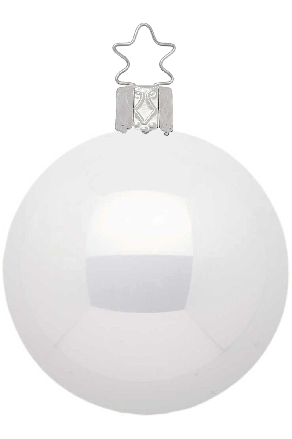 Ball 8 cm, porcelain white pearl