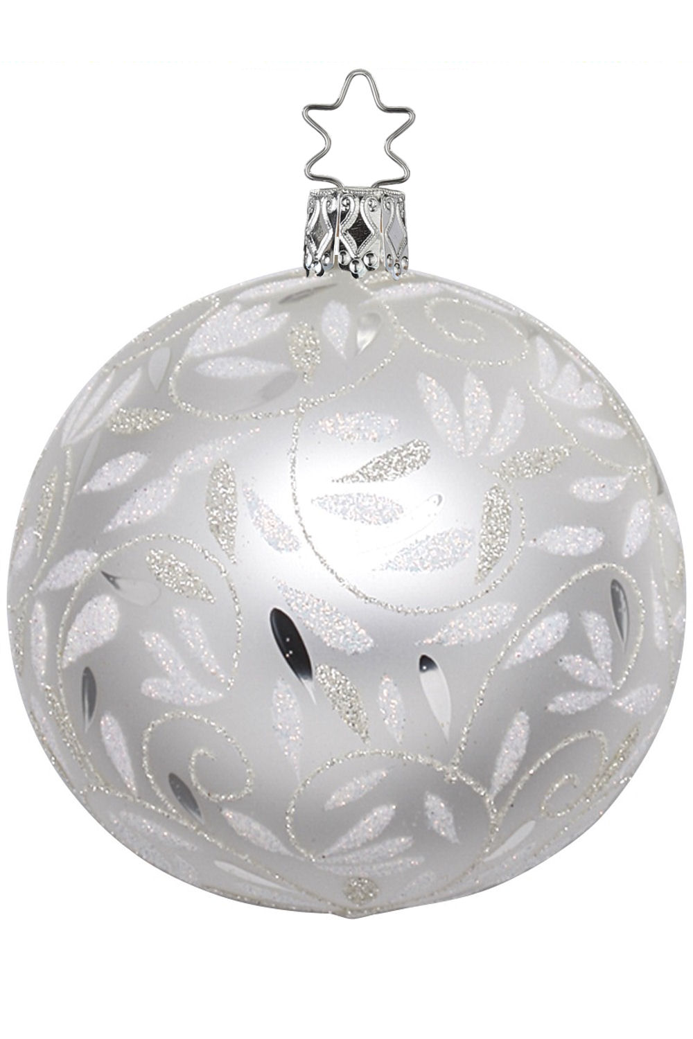 Inge Glas 8 Christmas Baubles Shiny Stars 4cm Gift Tag Christmas Decoration 