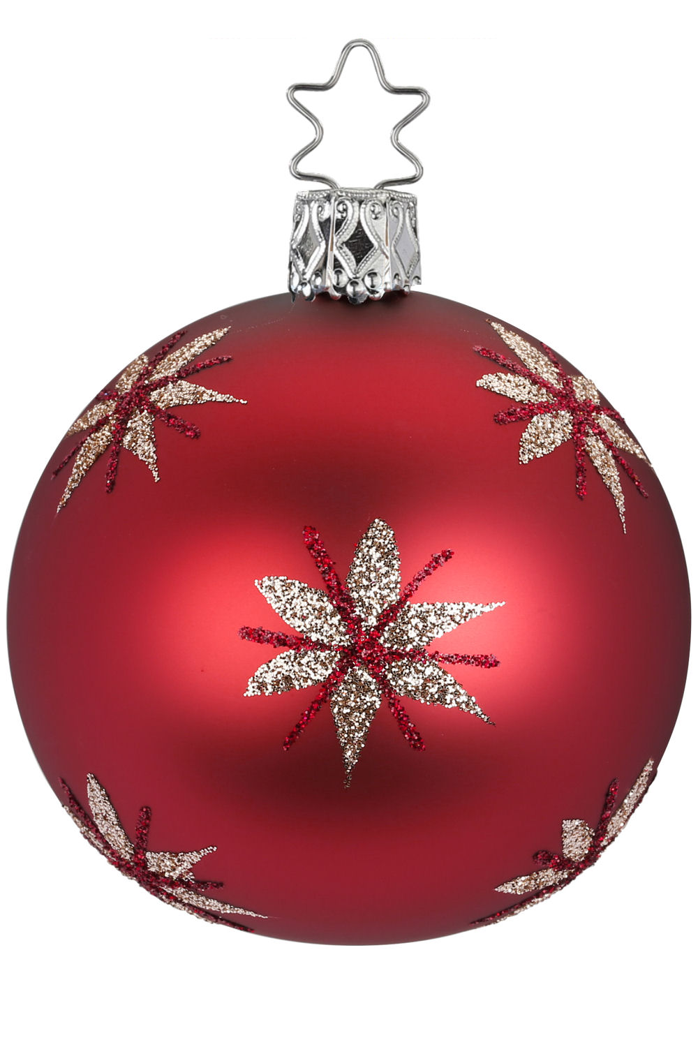 6cm FROHE WEIHNACHT KUGEL BALL EUROPEAN BLOWN GLASS MERRY CHRISTMAS ORNAMENT 115 