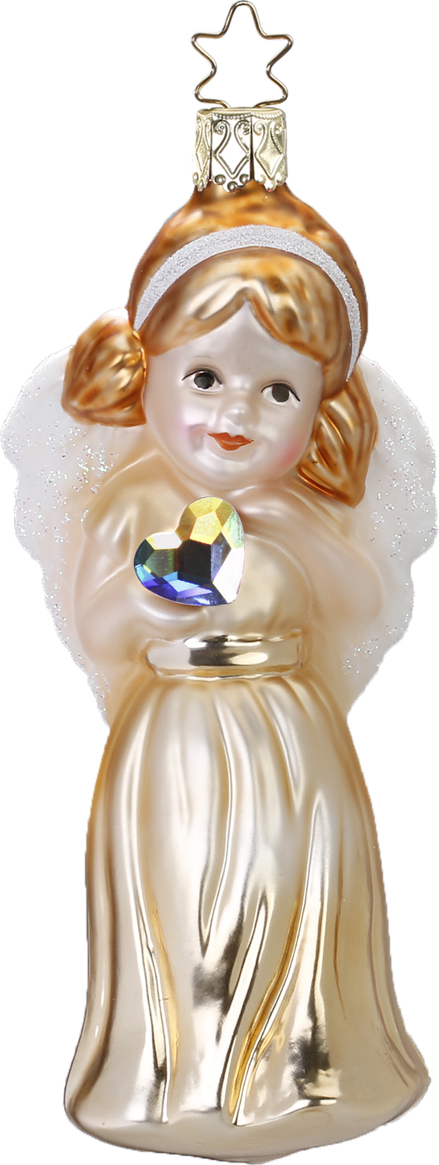 Details about   Inge Glas Christmas Ornament Angel Face Matte Germany Glass Inges Heirlooms 3″ 