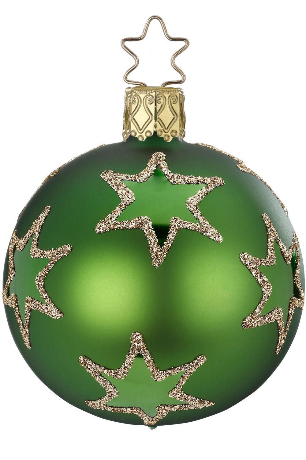 Inge Glas OWC 3657 Stars and Stripes German Glass Ornament NEW w/FREE Gift Box 